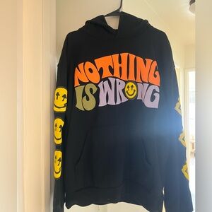 Happy Caps Hoodie Nothing Is Wrong